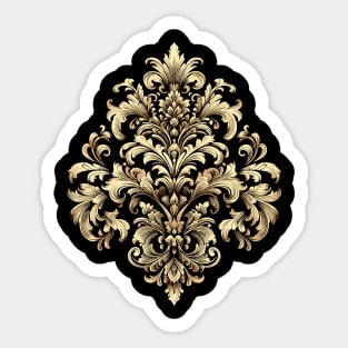 Damask style gold pattern Sticker